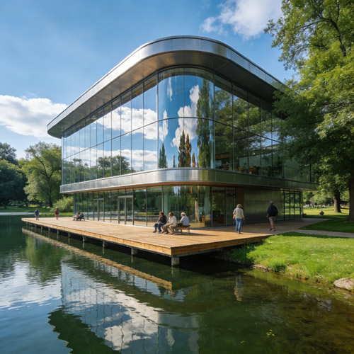 园区景观金属材质成品观光房